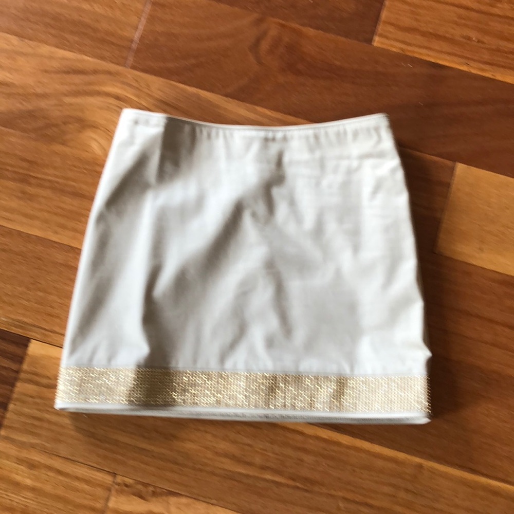 Burberry gold studded skirt